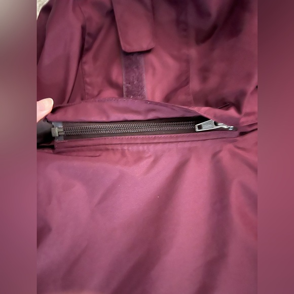 Women's Burgundy Hooded Jacket - Picture 6 of 8